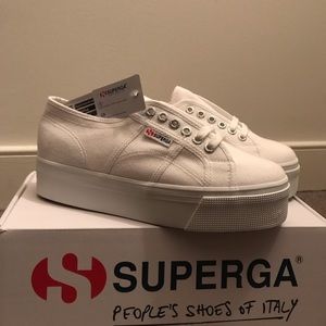 White Platform Superga Sneakers